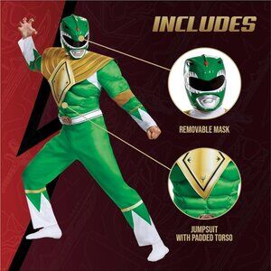 Men's large/extra large green power ranger costume no helmet